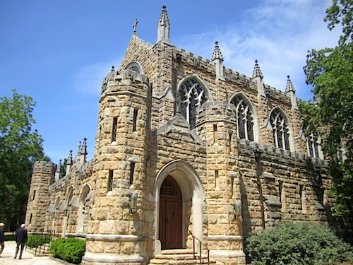 church All Saints Chapel at center of University of the South campus