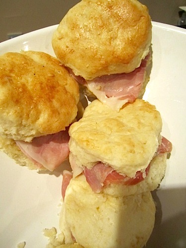 ham-biscuits-knox-mason Breakfast on Thursday began with ham biscuits from Knox Mason served at the East Tennessee History Center.