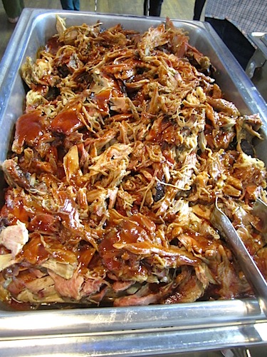 pork-barbecue Lunch, catered by Public Food, was served on the 100 block of Gay Street in The Emporium Center.