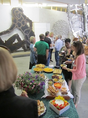 mingling-two This photo shows the scale of the pieces in the installation.