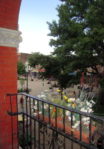 dscn0181 The view from the balcony down to Market Square