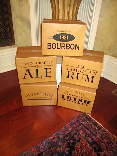 boxes Pete joked that these are the most expensive boxes in the world because Cindi stopped production in the print shop of Pete's company, DeRoyal Industries, to get them printed! Ha.