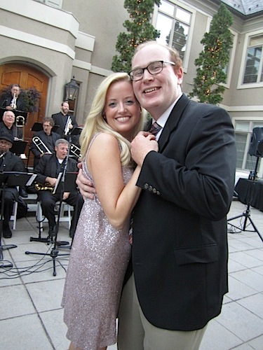 brad-walker-christin-bancroft Brad Walker, the leader of The Brad Walker Orchestra, dances with Christin Bancroft at Jazz Under the Stars.