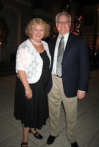 sheena-and-ken-levine Sheena McCall, here with Ken Levine, is the chair of the Jazz Orchestra's board of directors.