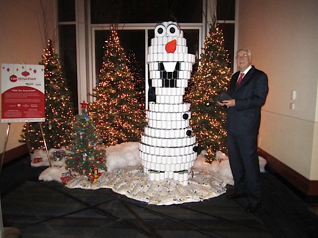 Finally, my favorite! A team made up of Moxley Carmichael, Partners Development and Johnson Architecture teamed up to build "Olaf."