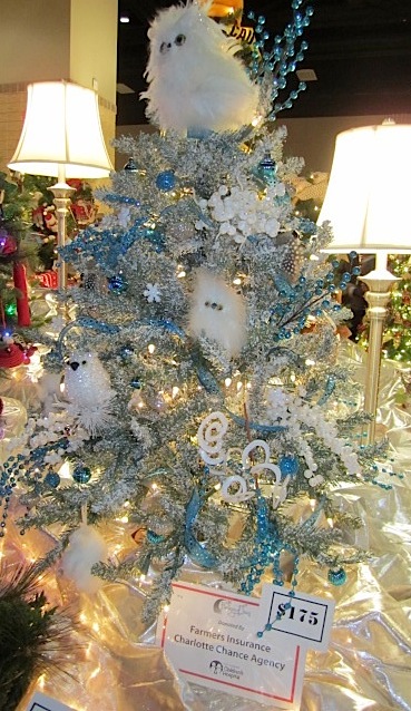 I really liked this tree decorated by Farmers Insurance Charlotte Chance Agency.