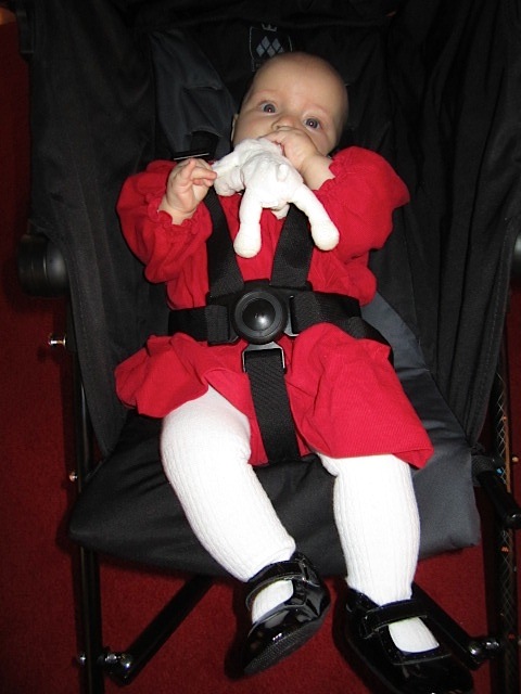 Cute baby sighting! This is Caroline Cox.