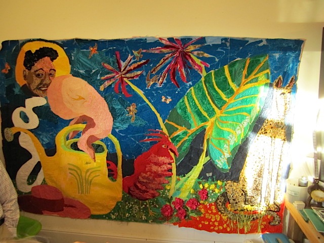 Here is a large fabric piece.