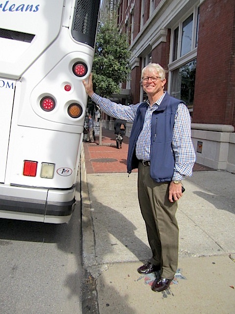 Our leader, Kent Farris (doesn't he look like Robert Redford?) urged us to get in the coach for a trip to Commander's Palace for lunch. (More on that in a later post all about our food.)