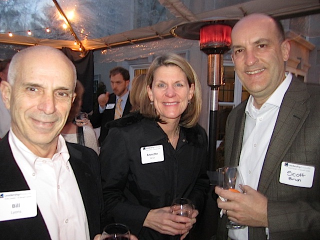Bill Lyons, left, with Annette and Scott Brun