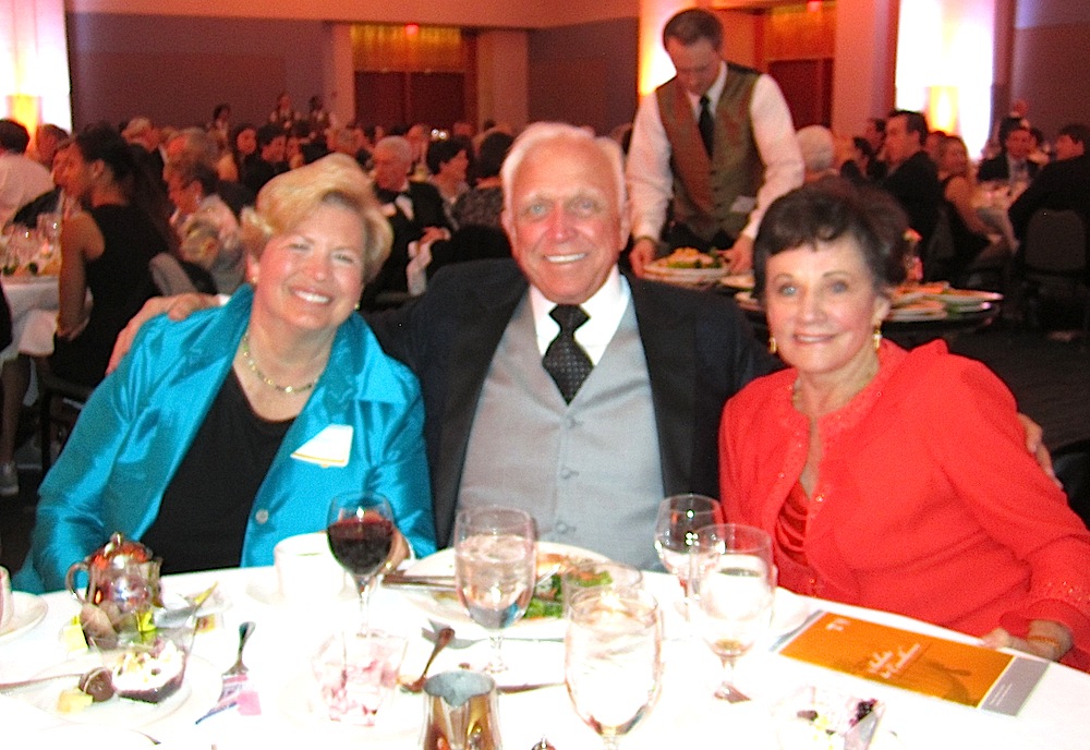 Joan Cronan, left, former UT women's athletics director, with Sid and Jo Blalock