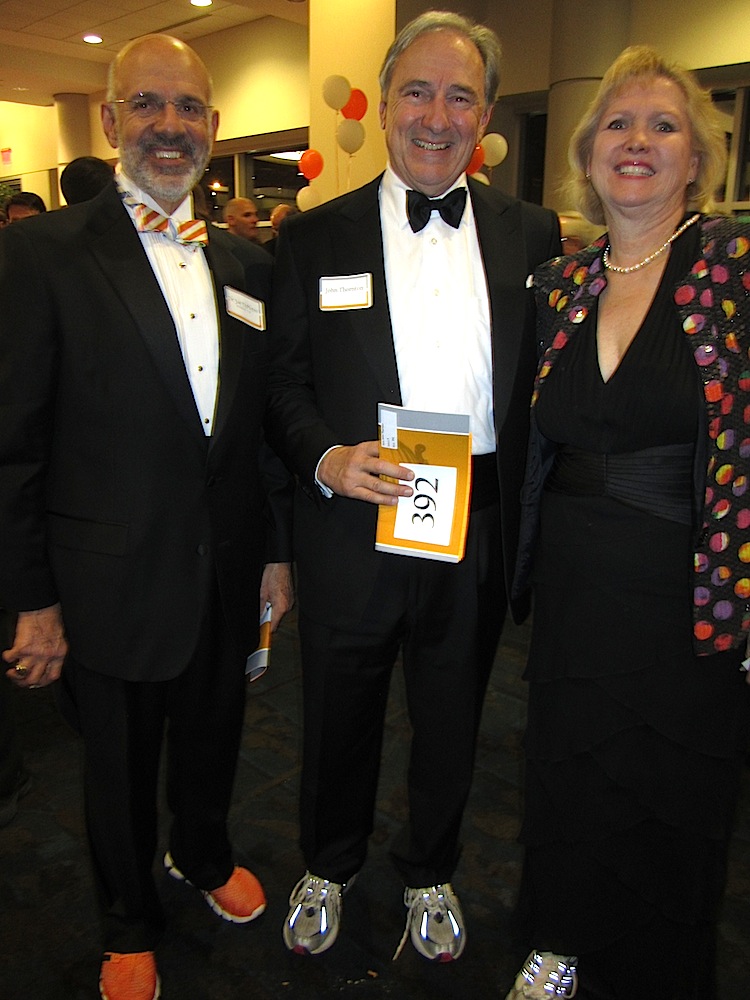 From left, UT President Dr. Joe DiPietro, John Thornton and state Sen. Becky Massey
