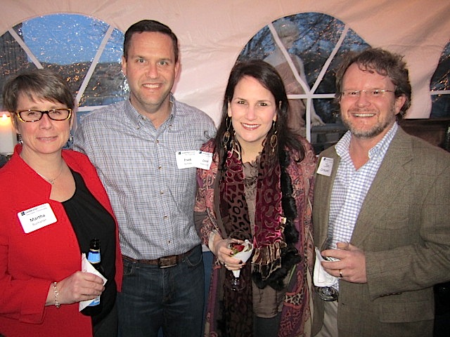From left, Dr. Martha Buchanan, Frank Nystrom, and newlyweds Janey Testerman and Joey Creswell