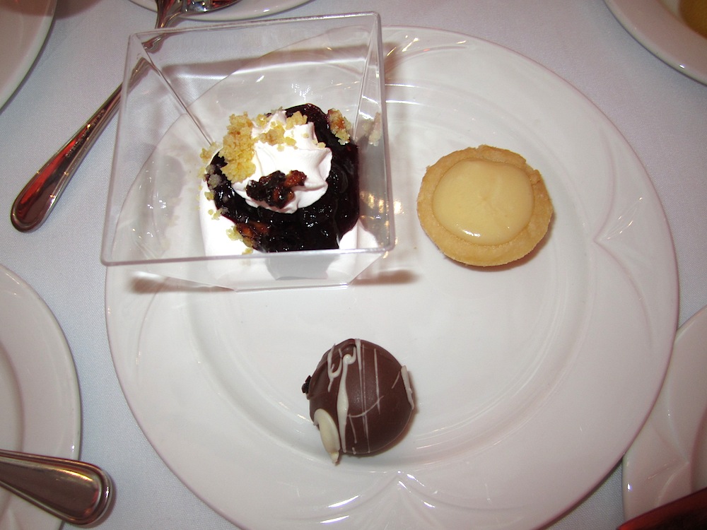 Alan, of course, ate his three desserts in addition to mine!