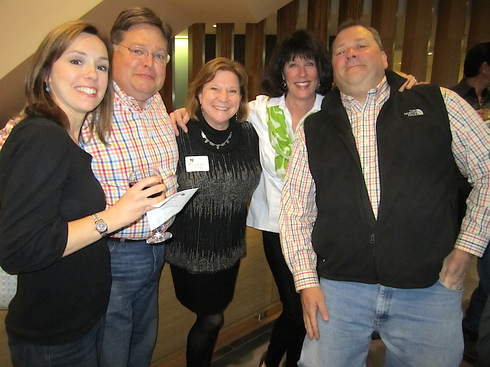 From left, Paige and Barry Brooke, Susan Brown, Katie and Blair Kline