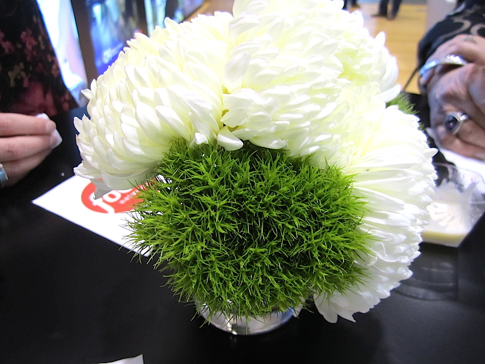 Cute little centerpieces were on the cocktail tables.