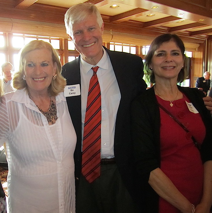 Lynn Duncan, left, with Bo and Lisette Carey.