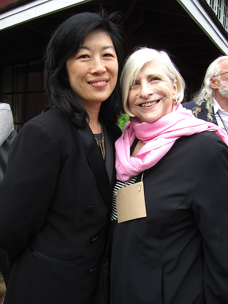 Grace Suh, left, with famous cookbook author and TV chef Nathalie Dupree.