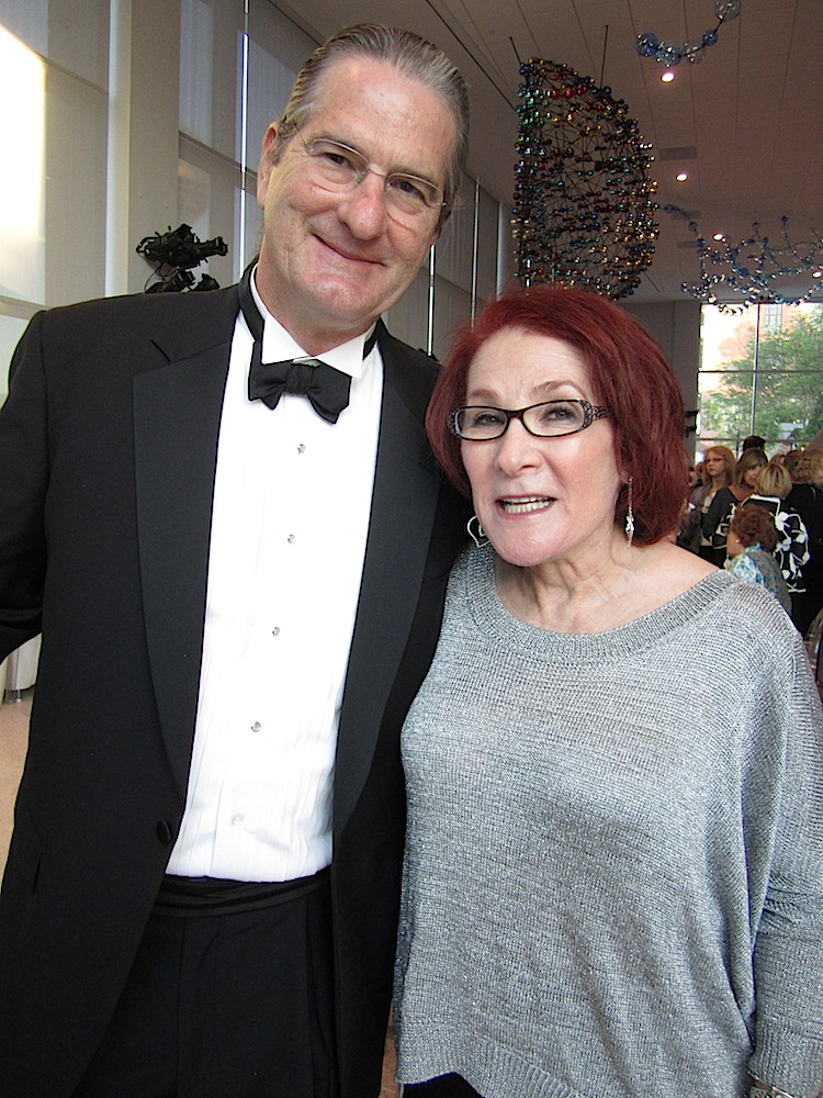 Artist Richard Jolley with Shelley Middleberg Glazer, a fan and benefactor from New Orleans.