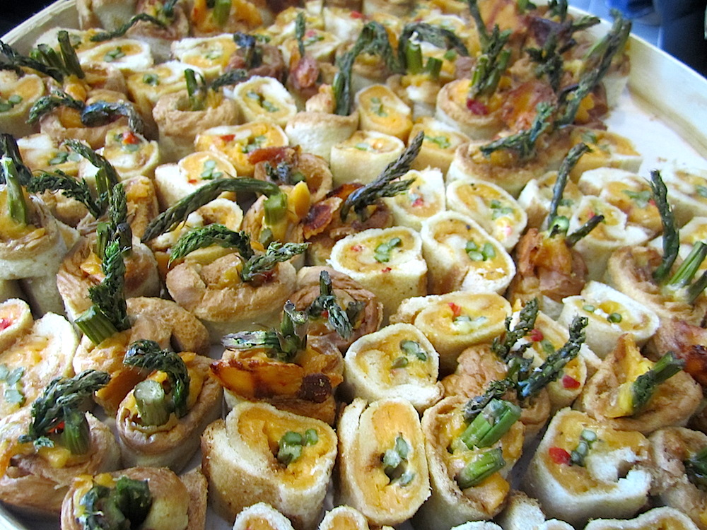 I love Holly's asparagus/pimento cheese roll-ups.