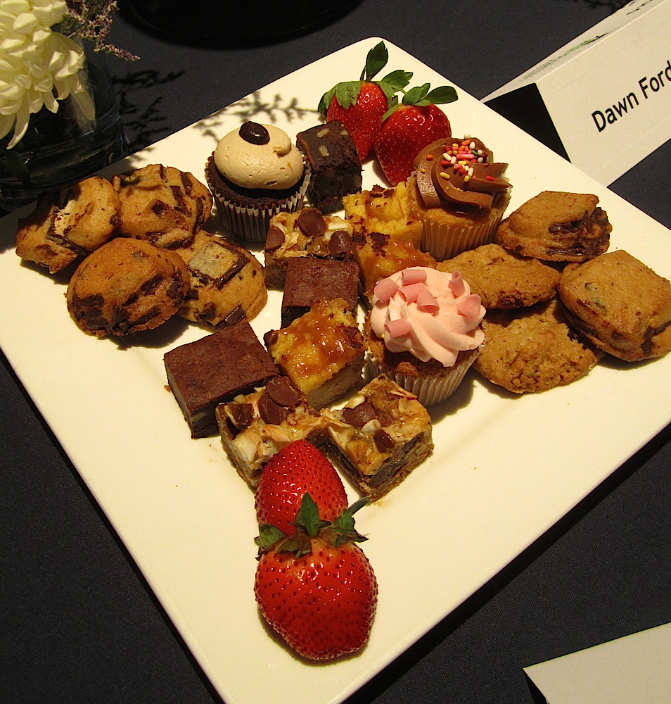 Assorted yummy desserts were on each table.