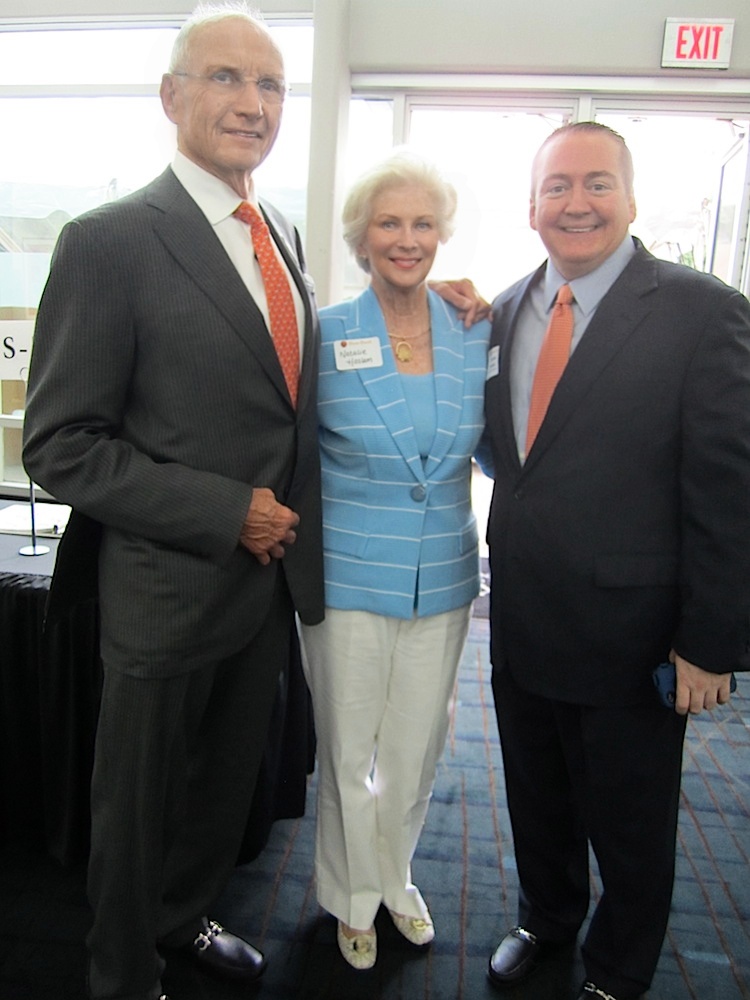Jim and Natalie Haslam with Coach Tyndall.
