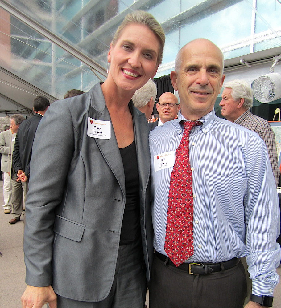 Mary Bogert, general manager of the Knoxville Convention Center, and Knoxville Deputy Mayor Bill Lyons.