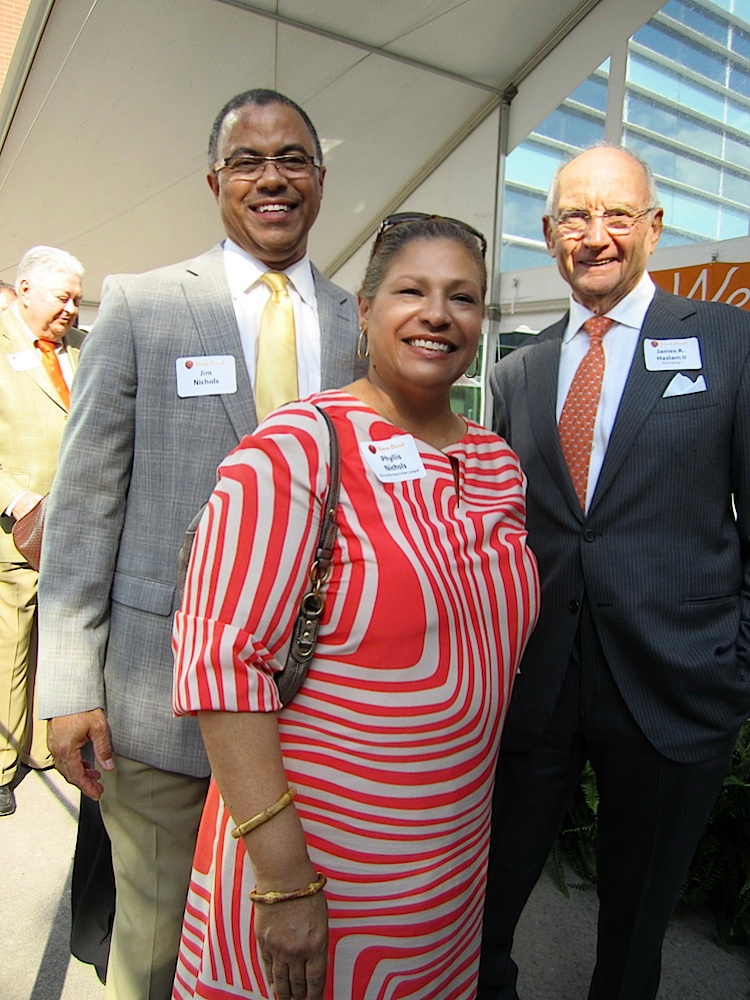 Jim and Phyllis Nichols with Jim Haslam.