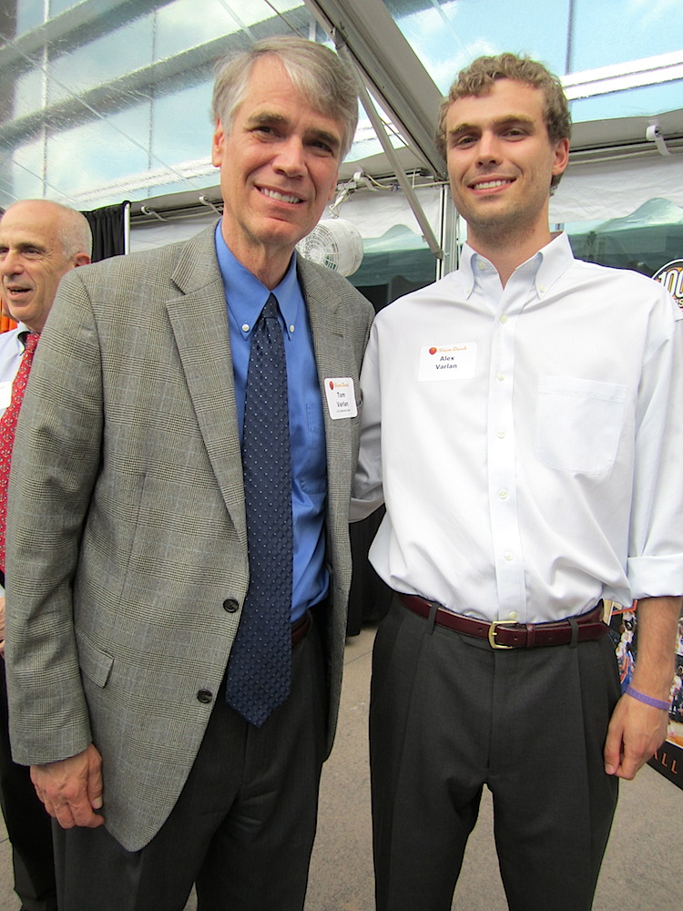 Federal Judge Tom Varlan, left, with his son, Alex (a former Moxley Carmichael intern).