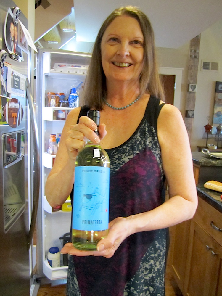 Although I liked them, too, I have learned the hard way not to drink too many of Jeff and Tim's cocktails. So I was happy when Gay pulled out of bottle of my favorite pinot grigio. It's a little more predictable.