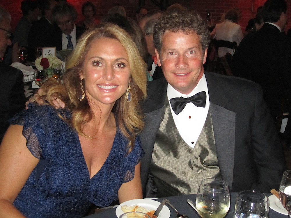Two of our table mates were the auctioneer, Blake Wilson of Furrow Auction, and his wife, Jamie. Blake was filling in for Sam Furrow. (Don't you think he has a bit of the Hugh Jackman look? When Hugh was beardless, of course.)