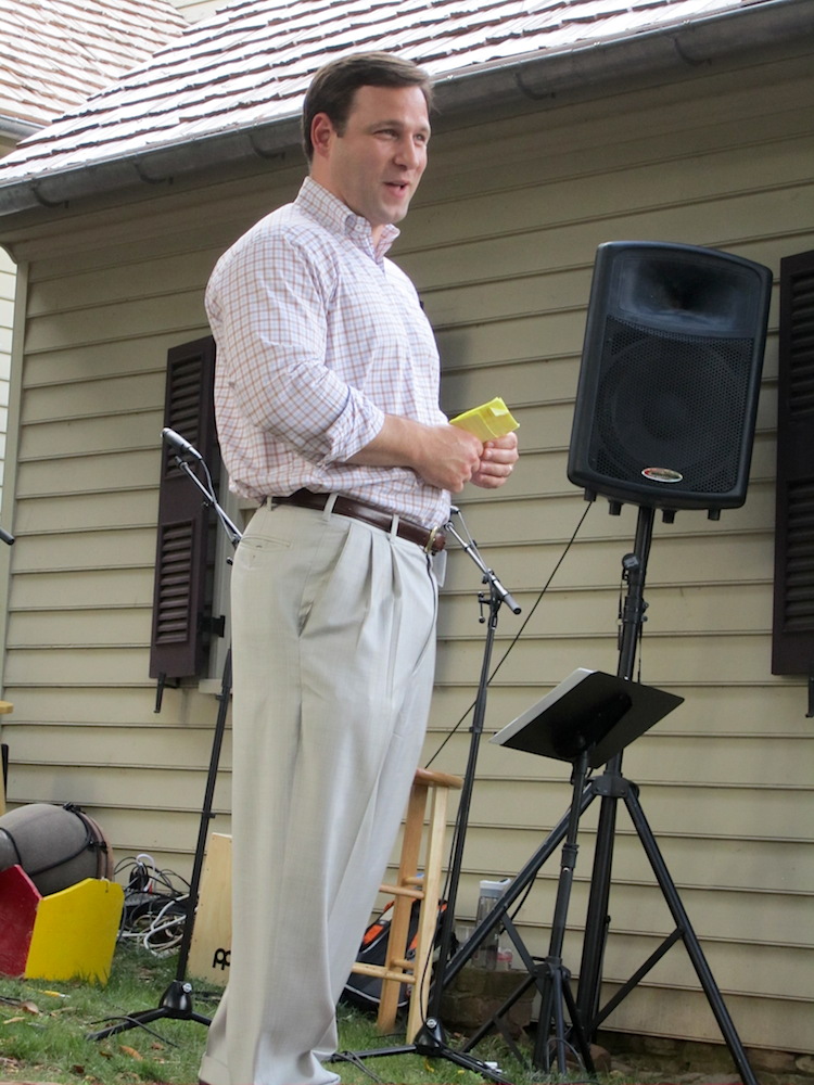 Blount Mansion Association Vice President Jared Smith made remarks.