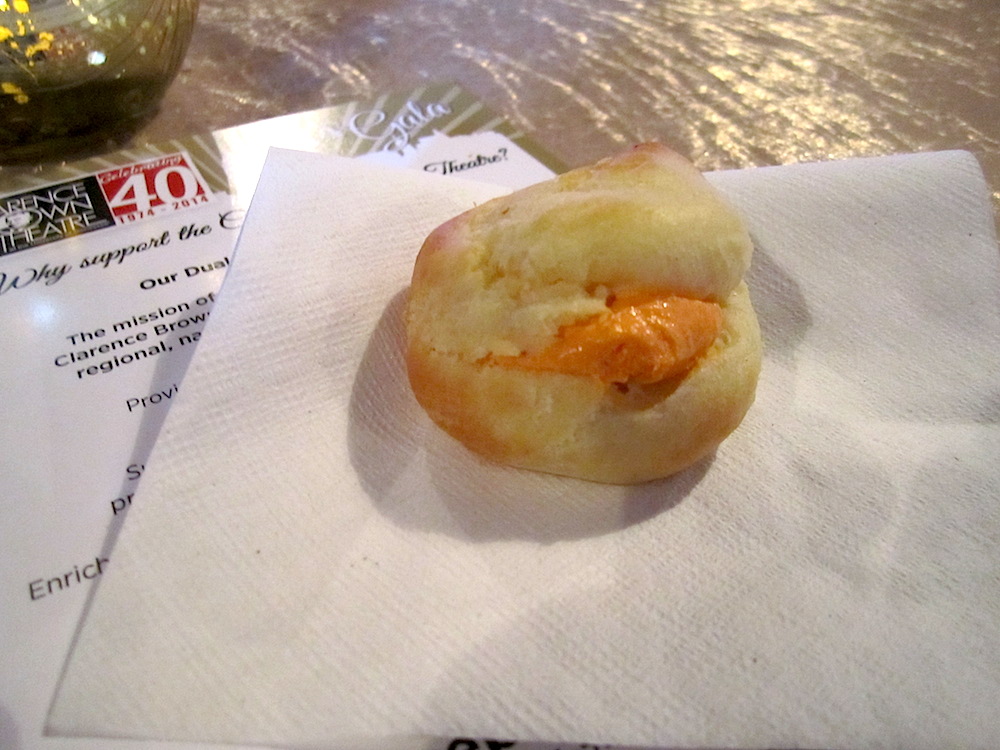 Pimento cheese bite.