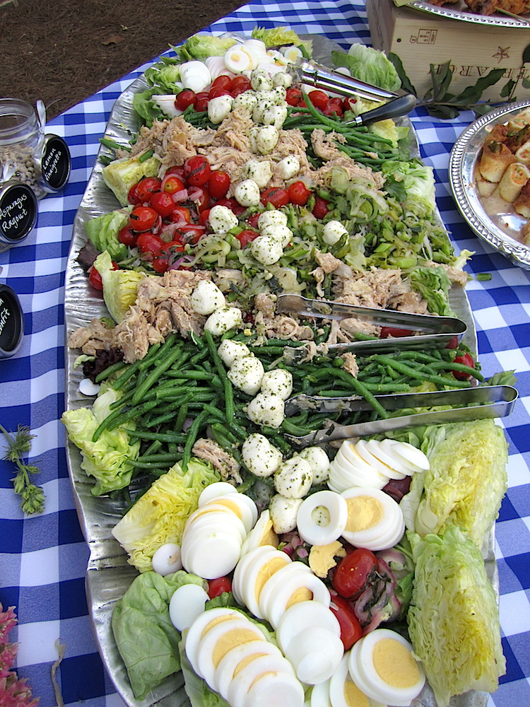 The main course salad was perfect for a warm spring evening.