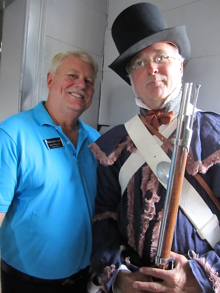 Sam Maynard, left, is the executive director of James White's Fort. He's with a Tennessee gunman, Charles Rodenheimer.