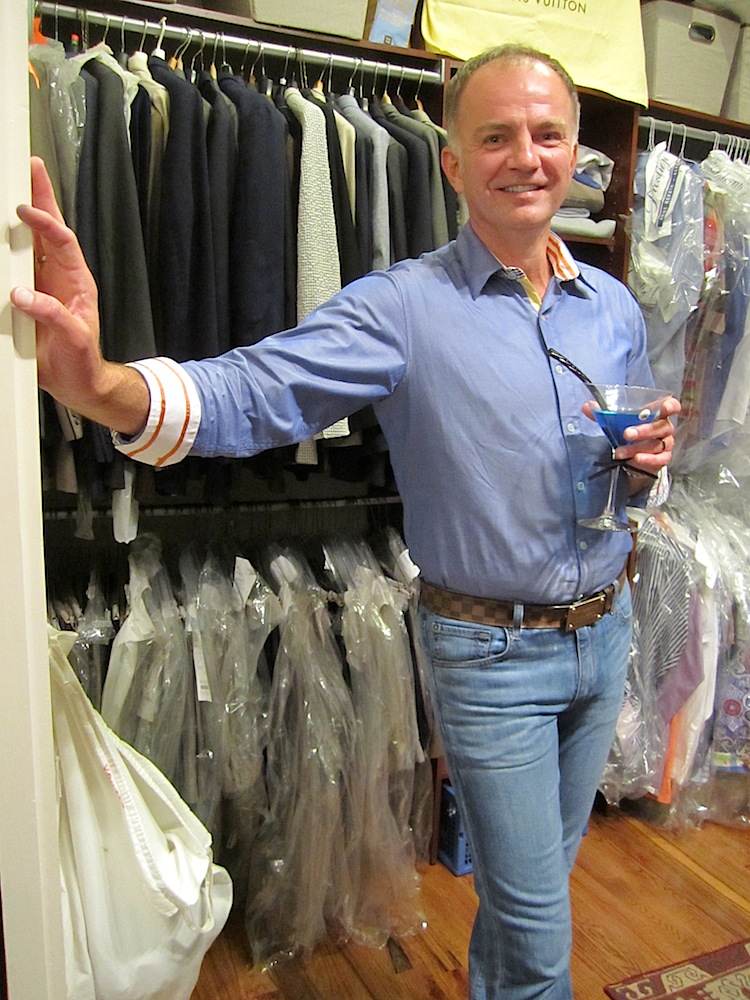 Tim's closet is bigger than our master bedroom!