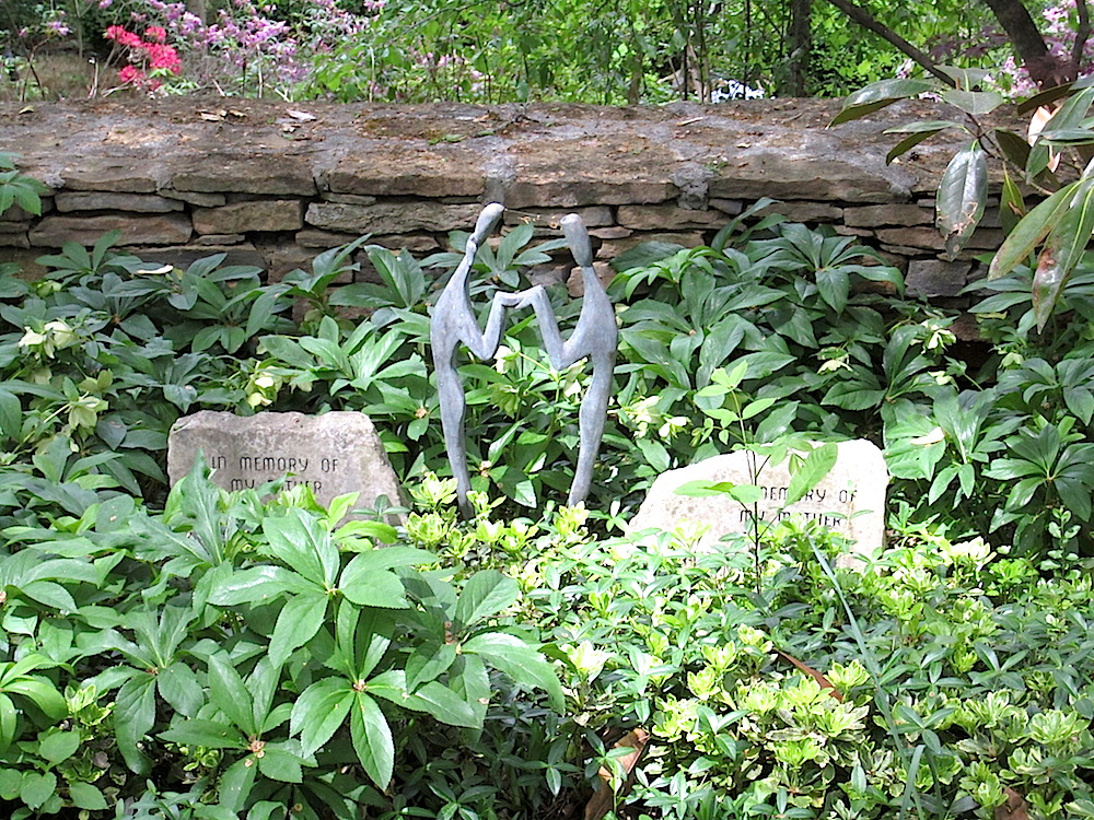 This little piece came from Solomon's parents' house. His parents' ashes are buried beneath those two stones.
