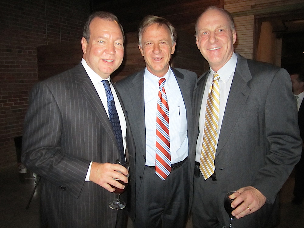 From left, Steve South, Gov. Bill Haslam and Bruce Hartmann at the Alison Krauss dinner.