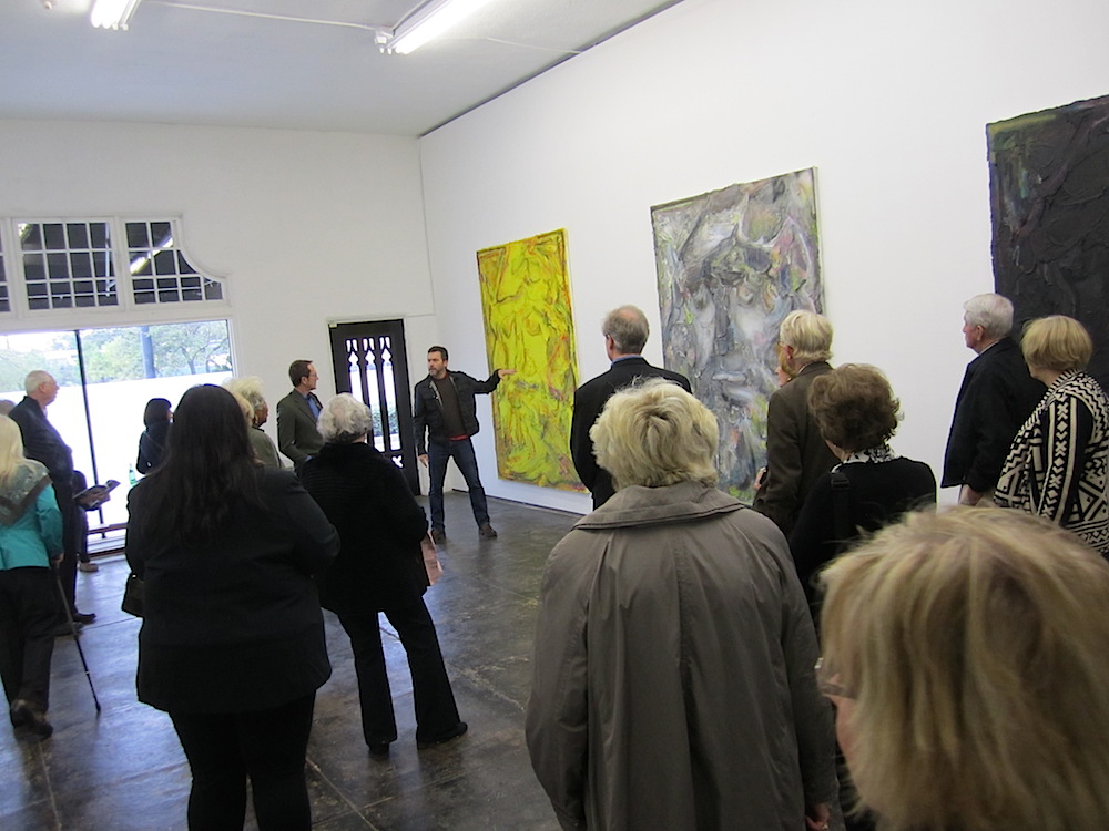 Owner Devin Borden talking about his gallery.