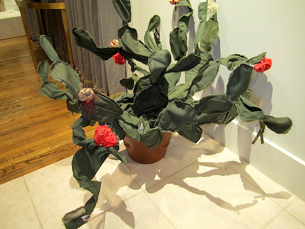 This cactus plant was made of border guard uniforms!