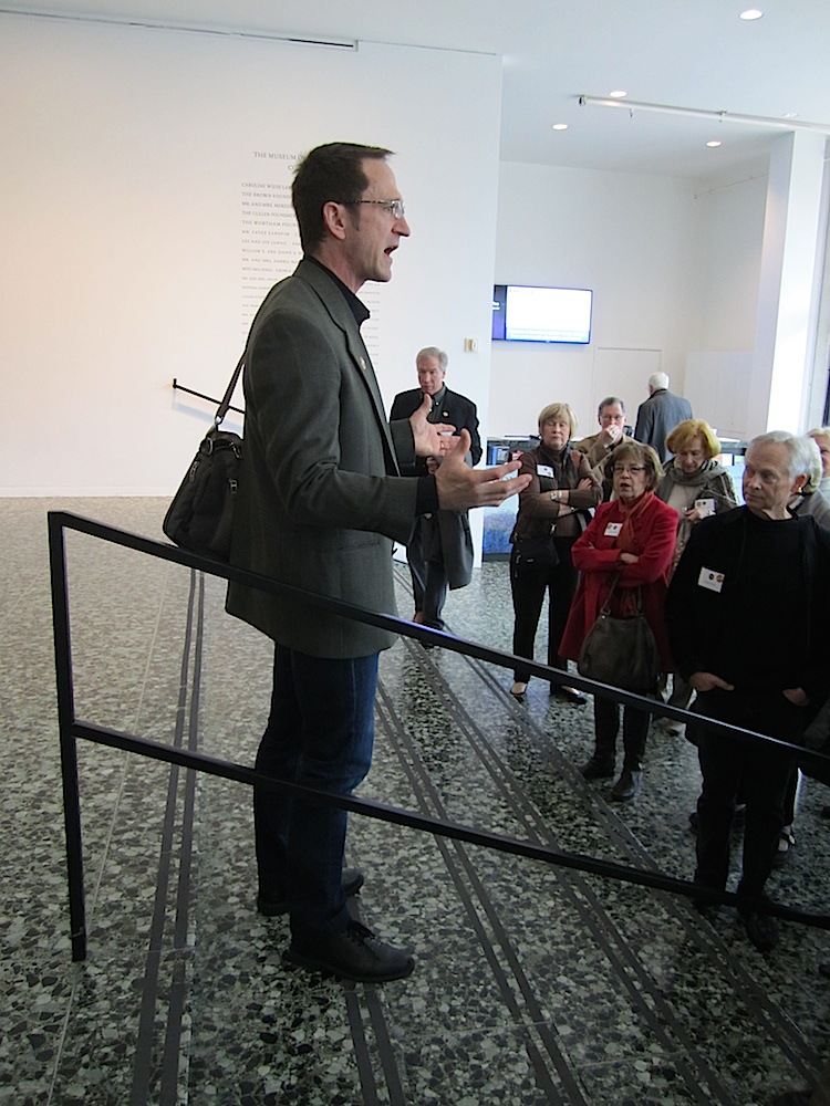 Friday morning opened with a short walk to the Museum of Fine Arts Houston where our leader, Stephen Wicks, here, had arranged for us to get in early to see a special exhibition called "Monet and the Seine: Impressions of a River."
