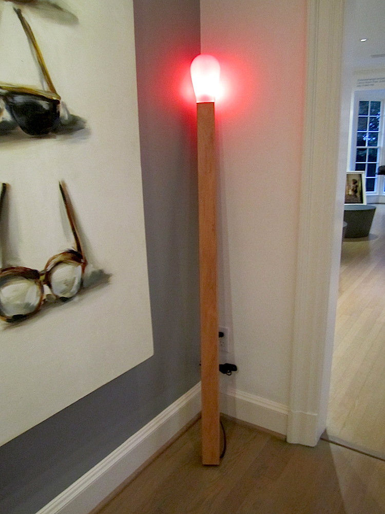 There was a giant match in the corner.