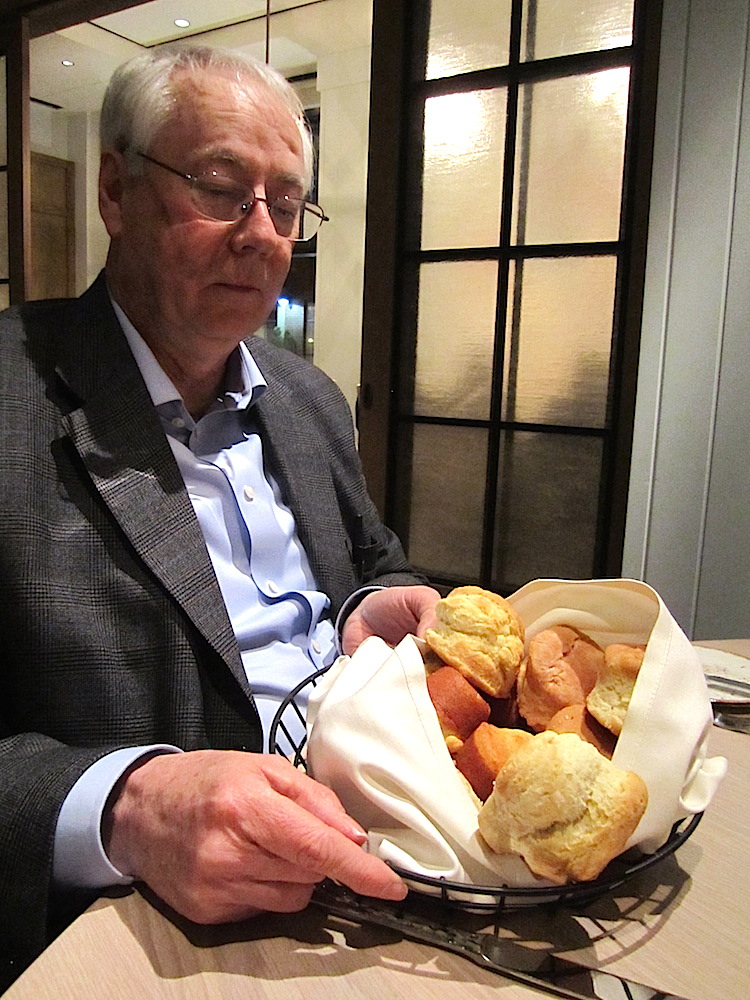 Alan was a little obsessed with the biscuits and breads from the biscuit bar!