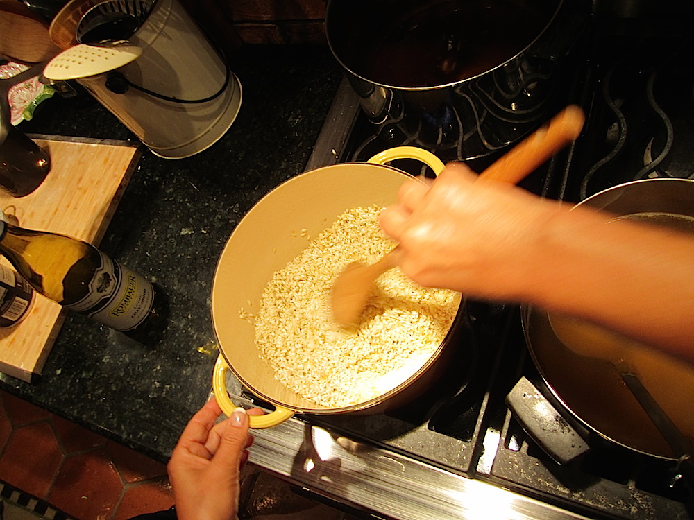 Risotto time! Here's how it starts. 