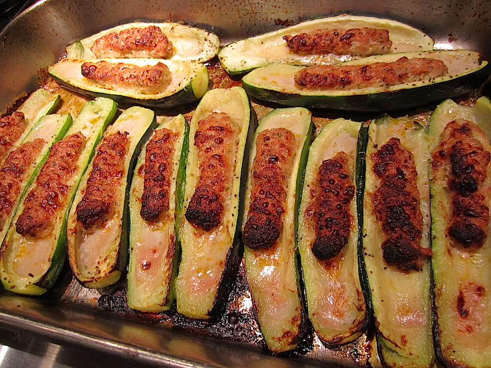 And soon the zucchini is out.