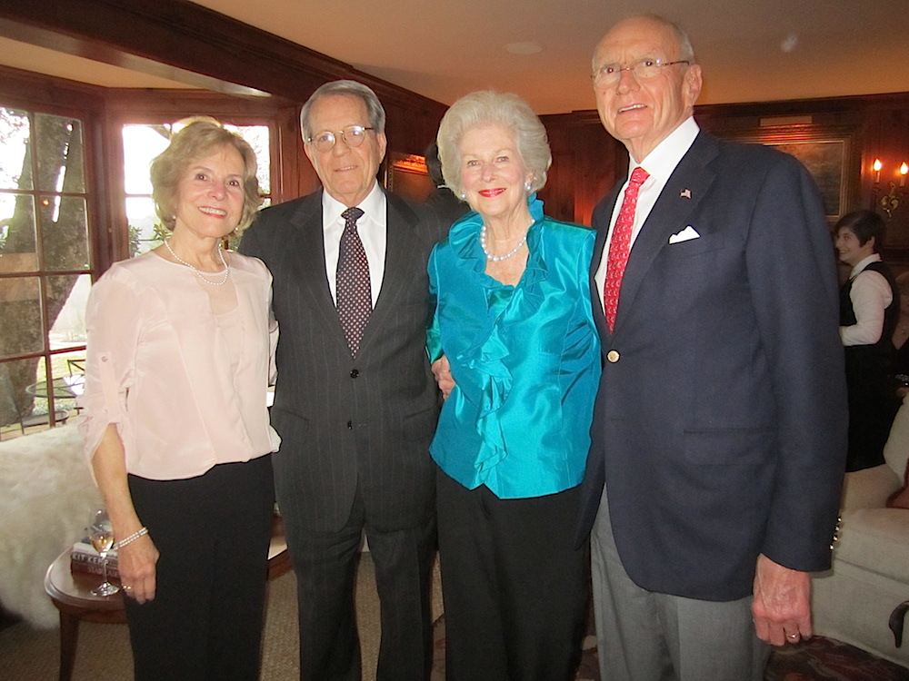 Anna and Dr. Frank Gray, left, and Natalie and Jim Haslam upon their arrival.