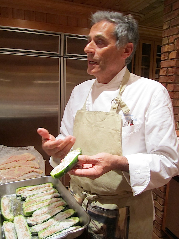Chef Luciano Parolari during a recent cooking demonstration in Richard and Bette Bryan's Knoxville kitchen.