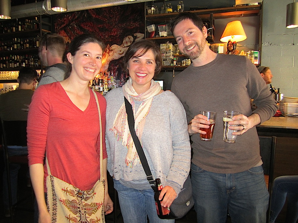 From left, Charlotte Tolley, Amy Hubbard and Andrew Hock.