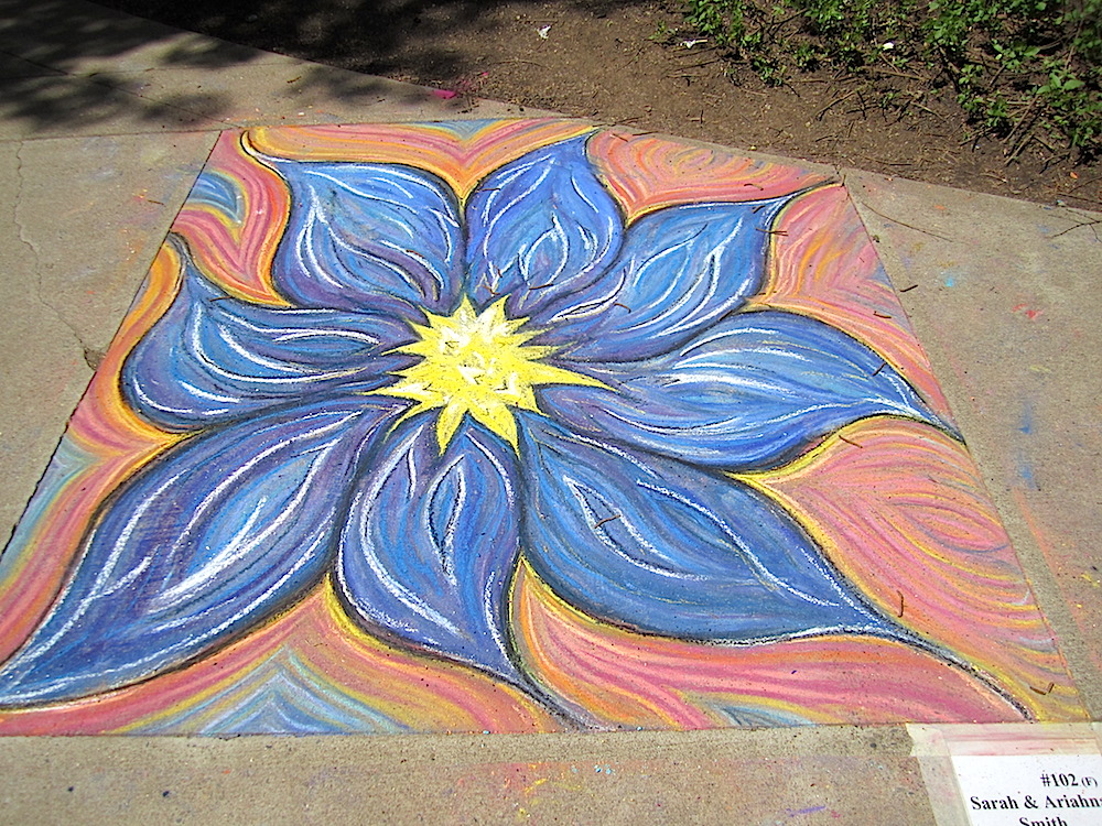 This blue flower by Sarah and Ariahna Smith was eye-catching.