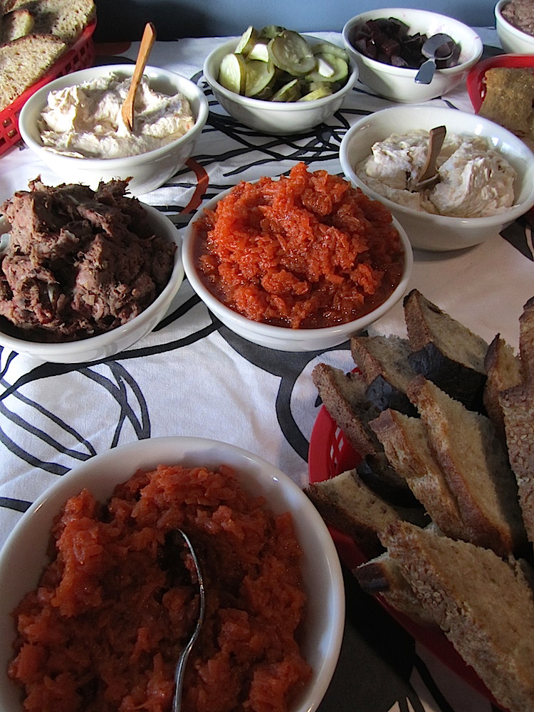 A big spread of food helped folks cope with the craft beers that were flowing.